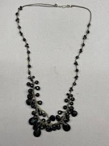 lot 15B image: Chan Luu Black Onyx Necklace with Silver (925) Clasp