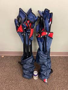 lot 18F image: 2 Portable Folding Camp Chairs with Carrying Bags