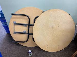 lot 19F image: Round Folding Tables Set Portable Event Tables