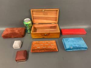 lot 55B image: Mini Lane Cedar Chest with Assorted Jewelry Boxes