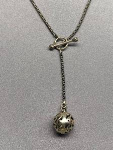 lot 73B image: Sterling Silver Necklace with Toggle Clasp Pendant