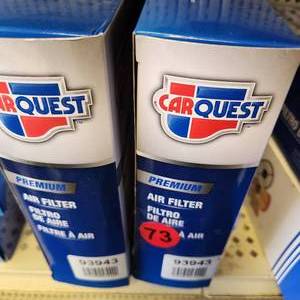 93943 Lot Of Two Carquest Premium Air Filter MSRP $31.99 Each