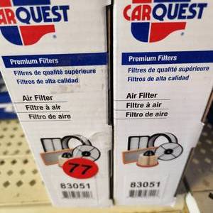 83051 Lot Of Two Carquest Premium Air Filters MSRP $27.49 Each