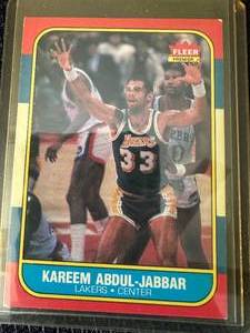 lot 16 image: Kareem Abdul-Jabbar 1986 Fleer #1