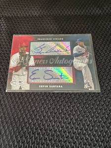 lot 34 image: Liriano  Santana 2006 Topps Dual Auto #CS-74