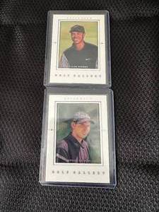 lot 46 image: LOT of (2) Woods  Garcia 2001 Upper Deck Golf Gallery cards
