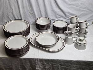 lot 60 image: Noritake Primastone Dinnerware Set with Cups and Accessories