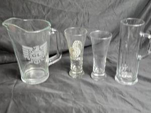 lot 66 image: Beer Pitcher and Glasses - Not Matching