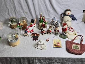 lot 123 image: Snow Globes and Festive Figurines