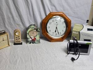 lot 134 image: Collection of Decorative Clocks and RCA Clock Radio