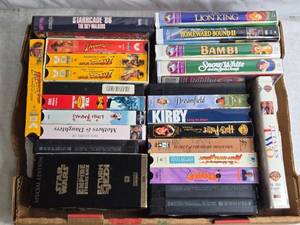 lot 141 image: VHS Tapes Including Star Wars and Disney Classics and Indiana Jones Adventure Series and More
