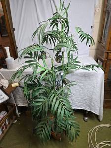 lot 153 image: Artificial Palm Plant with Integrated Lantern Lights - 54 Inch Tall