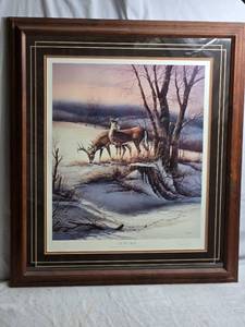 lot 170 image: Framed Limited Edition Print On The Alert by Terry Redlin, Signed and Numbered number 447960