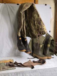 lot 183 image: Pair of Waders - One No Size Found, the other Size 10