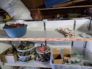 lot 213 image: Mixed Lot of Hardware and Fasteners in Storage Containers