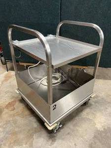 Stainless Steel Transport Storage Supply Medical Equipment Cart with Power Strip - In Good Condition