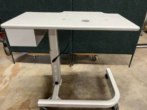 MSRP $3000 Carl Zeiss Electric Power Lift Mobile Height Adjustable Instrument Table Computer Desk With Power Outlets - In Great Working Condition