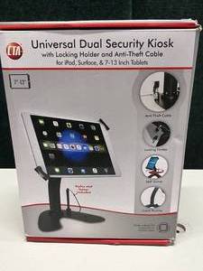 NEW In Box CTA Universal Dual Security Kiosk with Locking Holder and Anti-Theft Cable For Ipad, Surface &amp 7-13 Tables