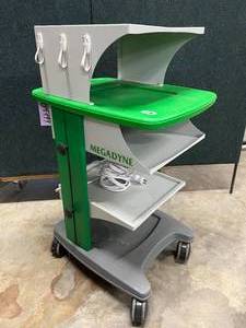 MSRP $2200 Megadyne Mobile Monitor Standing Desk Supply Storage Equipment Cart - In Great Condition