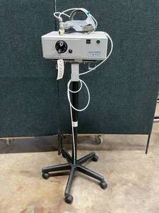 Luxtec 9300XSP Fiber Optic Light Source Headlight System On Mobile Stand With Matching Luxtec Surgical Headlight Headband&nbsp - Great Working Condition