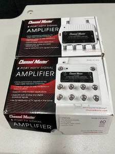 Lot of 2 Channel Master 4-Port &amp 8 Port HDTV Signal Amplifier - In Great Condition