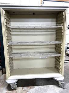 Large Laboratory Medical Supply Storage Cart - In Good Condition
