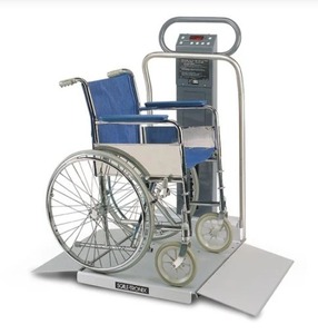 WOW MSRP $7500 Scale-Tronix 6702 1000lb Capacity Digital Wheelchair Bariatric Patient Stand-on WGrab Bars Scale Great For Vets &amp Heavy Packages too - Works Great Uses D batteries - Wheels On Back Easy Moving Wheelchair Not Included