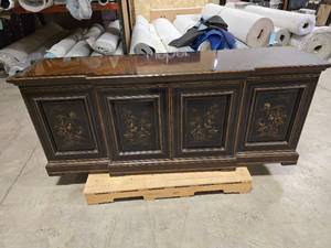lot 2 image: Regency Style Chinoiserie Buffet Cabinet