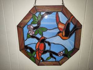 lot 27 image: Cardinal Stained Glass