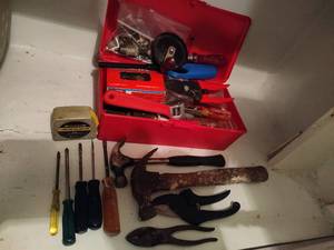 lot 54 image: Small Toolbox wAssorted Tools
