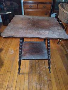 lot 65 image: Ball & Clawfoot Wood Table