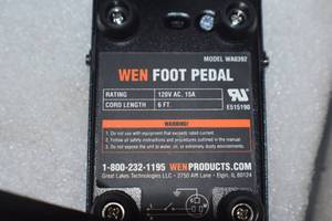 lot 34 image: WEN WA0392 120V 15-Amp Momentary Power Foot Pedal Switch
