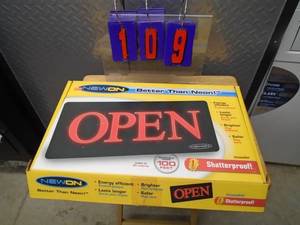 Newon open sign. New in box. As shown.