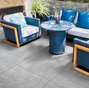 CORSO ITALIA Lot of 60- Pietra Chrome 24 in. x 24 in. x 0.75 in. Concrete Look Porcelain Pavers (Retail value of $2,268)