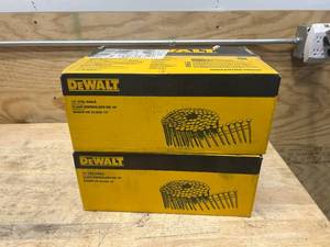 DEWALT Lot of 2 Boxes of-  2-12 in. x 0.099 in. Metal Coil Nails (3600 per Box)
