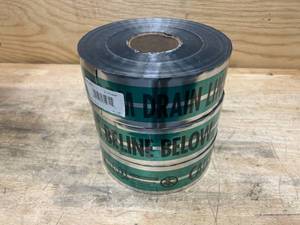 EMPIRE LEVEL Lot of 3 Rolls of- Magnatec Green Premium Detectable Caution Storm Drain Line Below 5Mil Tape (3X1000 per roll)