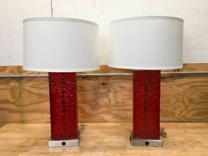 Lot of 2 - Red Lamps