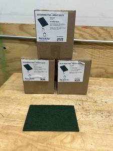 RELIABLE Lot of 3 Boxes of-  6 x 9 Heavy Duty Scouring Pads (15 pads per box)