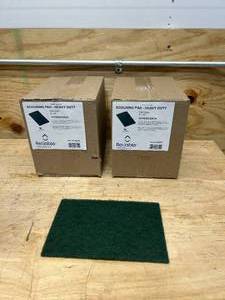 RELIABLE Lot of 2 Boxes of-  6 x 9 Heavy Duty Scouring Pads (15 pads per box)