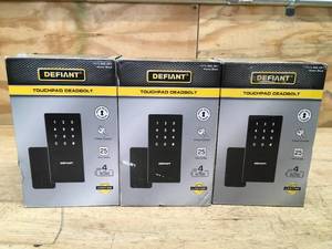 Lot of 3 - Defiant Touchpad Deadbolt