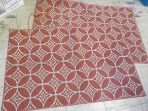 2 Accent Rugs 29x 45 - one has iss...