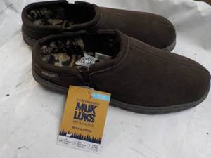 Muk Luks size Mens 12 Chocolate Sl...