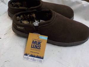 Muk Luks size Mens 12 Chocolate Sl...