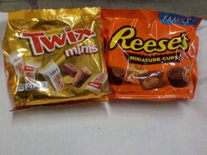 9.7 oz bag Twix Minis and 17.6 oz B...