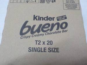 20 ct Kinder Bueno 1.5 oz bars Choc...
