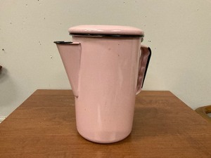 lot 102 image: Pink Enamelware Pitcher