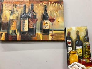 lot 130 image: Pair of Wine Wall Art