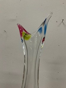Large blown art glass vase
