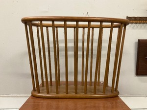 Vintage wooden magazine rack