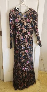 lot 163 image: Floral Sequin Evening Gown